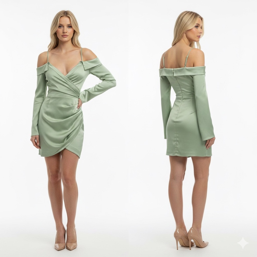 Jonathan Simkhai Edna off shoulder mini wrap dress Size 4